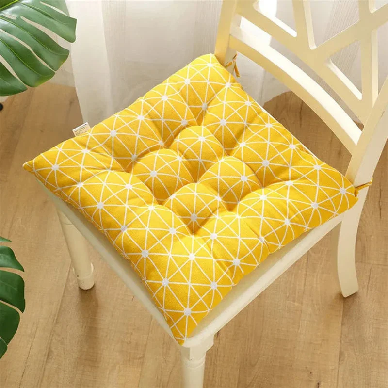 Galette de Chaise 45x45 Imprimé jaune