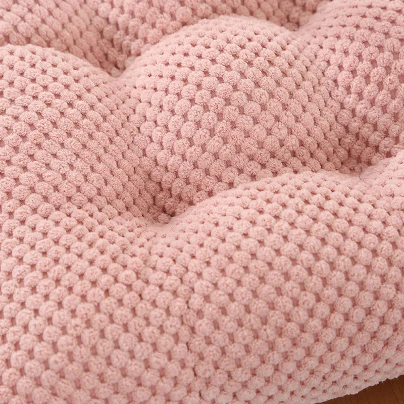 Galette de Chaise Rose texturée