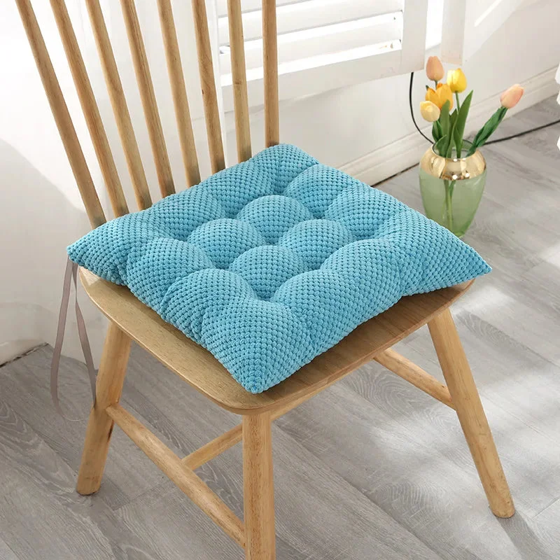 Galette de Chaise Bleue texturée