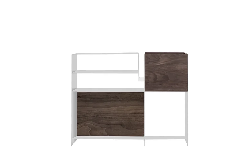 Meuble Digger Blanc et Noyer - Loia