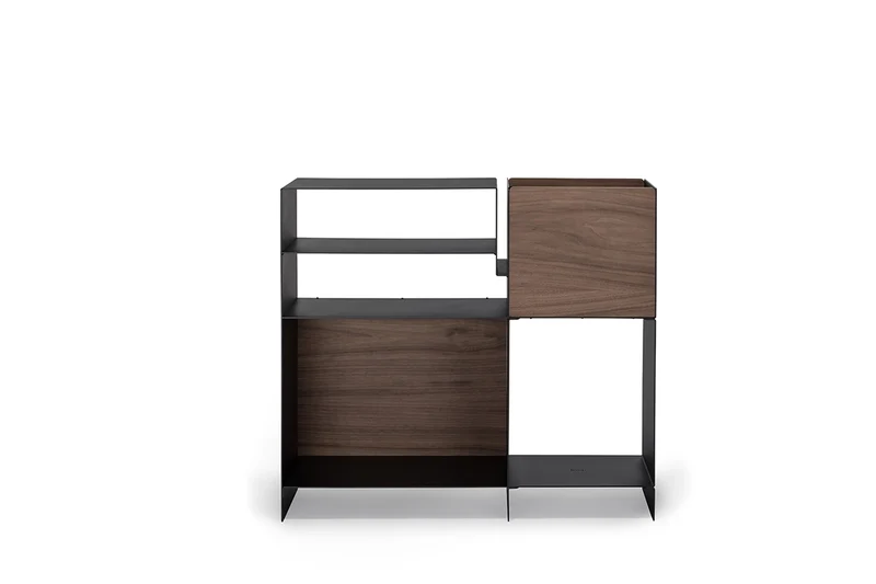 Meuble Digger Noir et Noyer - Loia