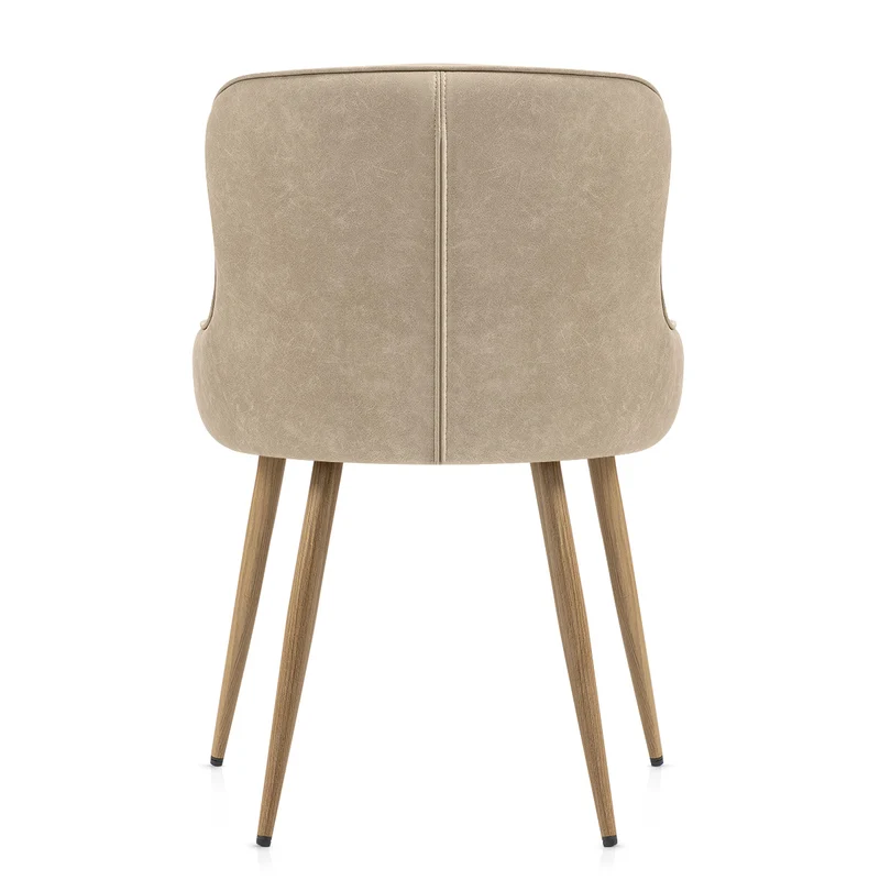 Chaise Métal Faux Cuir - Tropea Taupe