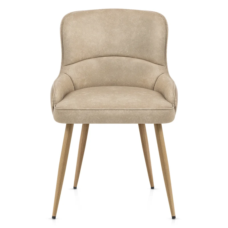 Chaise Métal Faux Cuir - Tropea Taupe