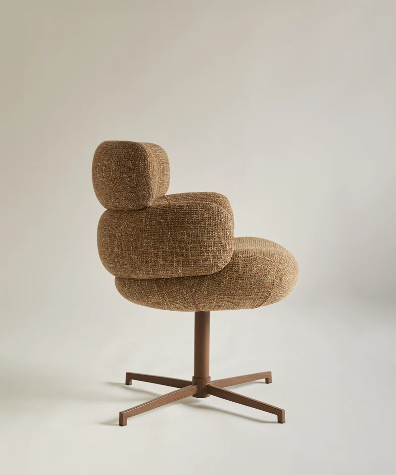 Sillón Giratorio Tapizado Theo