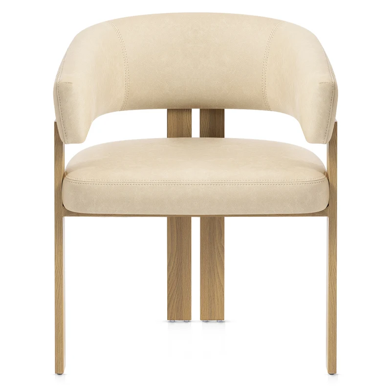 Chaise Métal Faux Cuir - Polo Crème