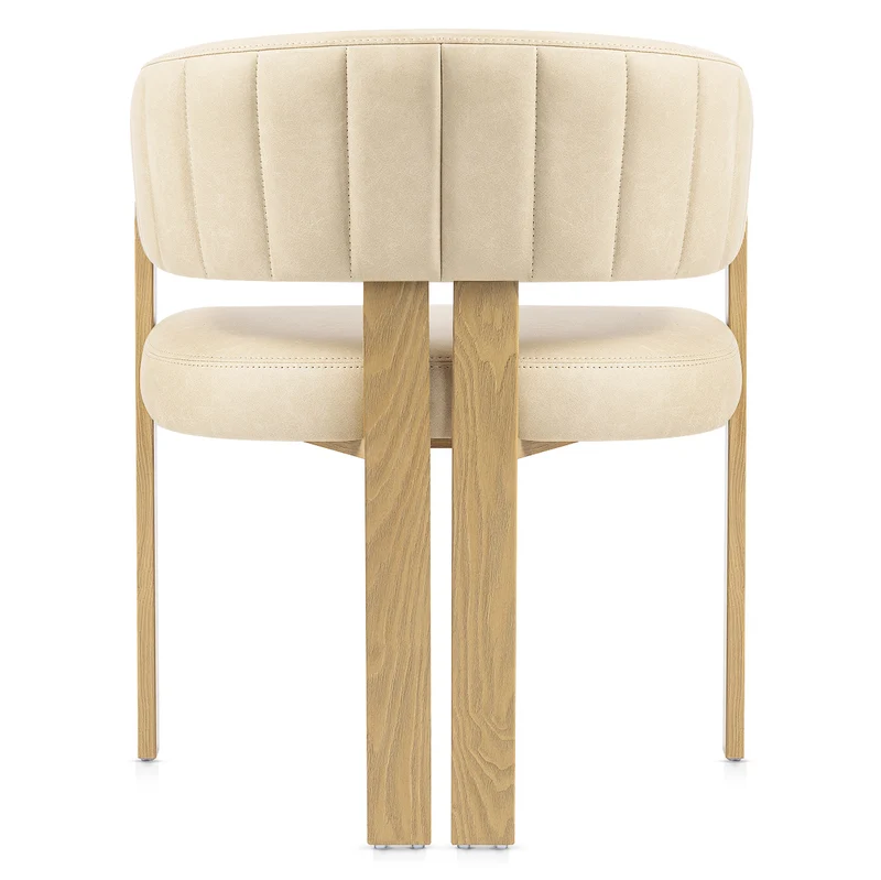 Chaise Métal Faux Cuir - Polo Crème