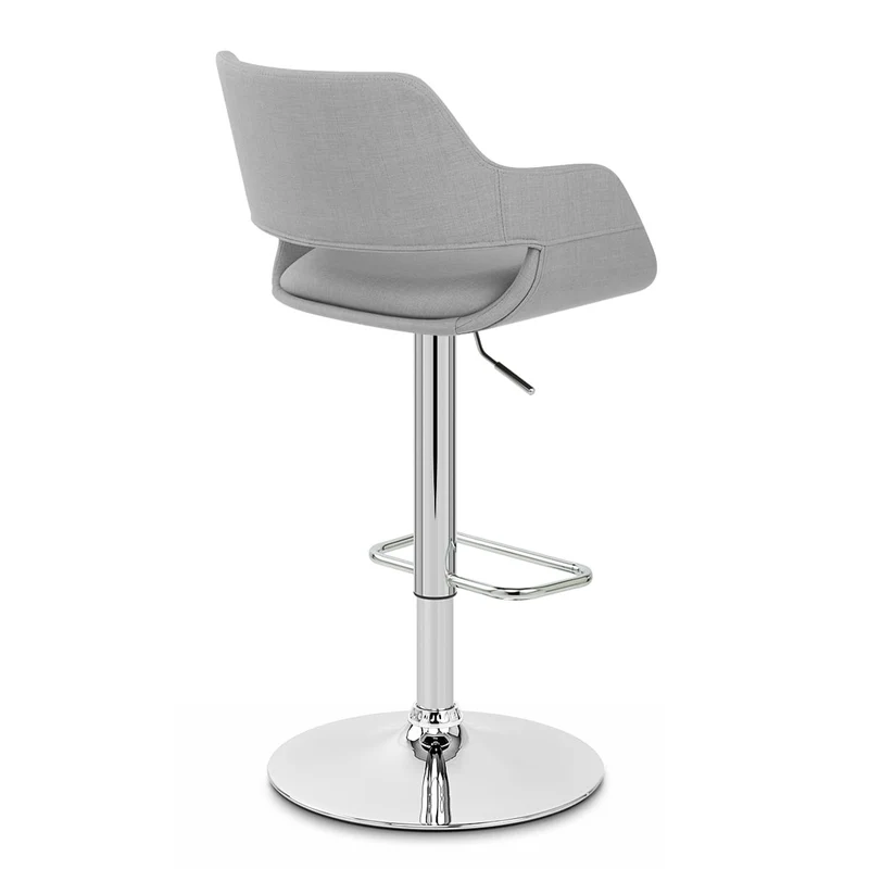 Chaise de bar Chrome Tissu - Nuevo Gris