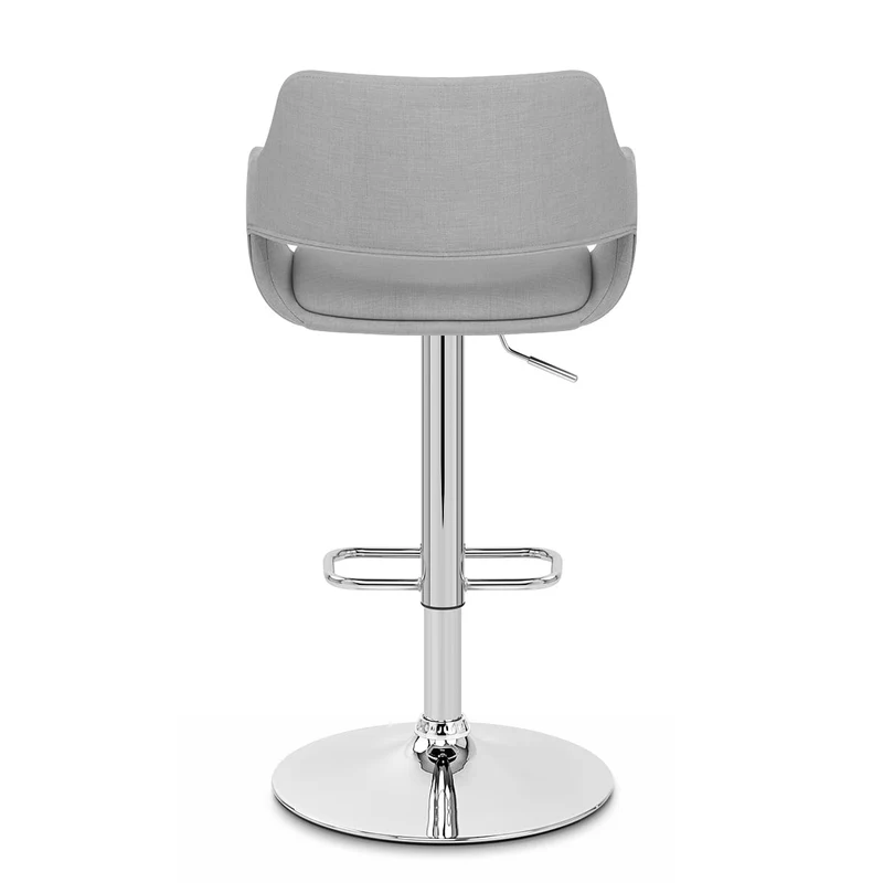Chaise de bar Chrome Tissu - Nuevo Gris
