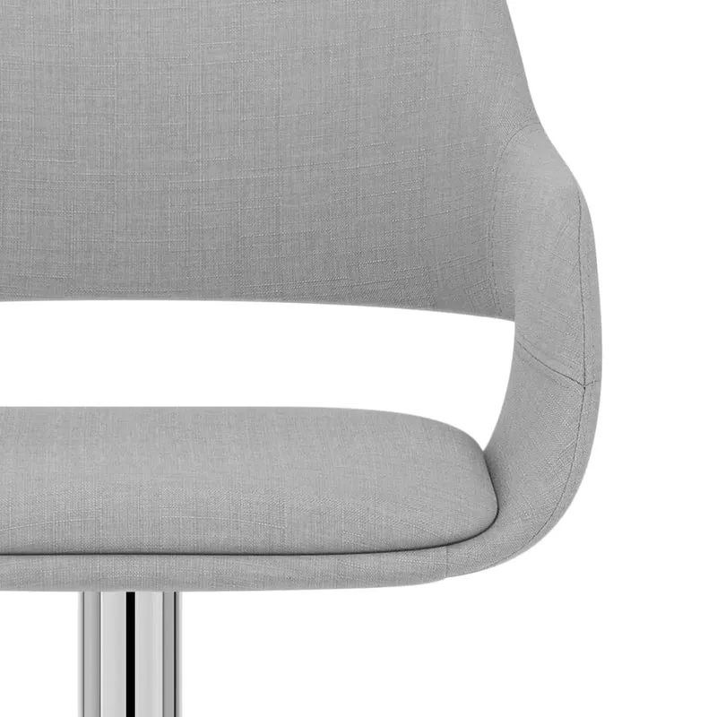 Chaise de bar Chrome Tissu - Nuevo Gris