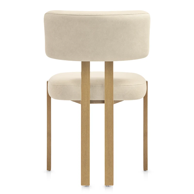 Chaise Métal Faux Cuir - Mira Crème