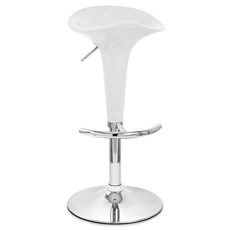 Chaise de Bar ABS Chrome - Gloss Coco Blanc