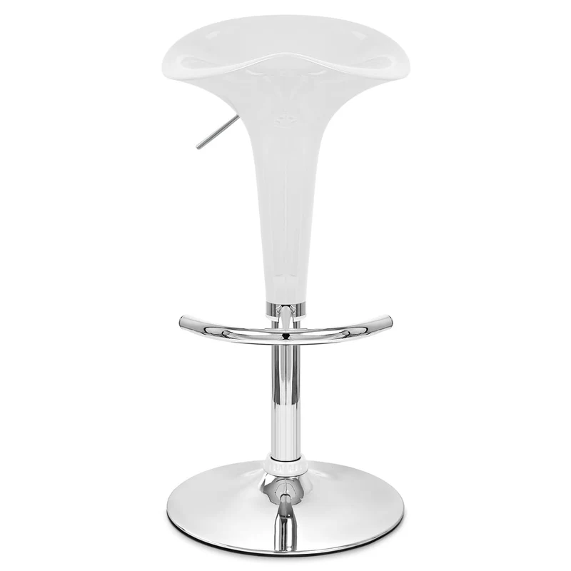 Chaise de Bar ABS Chrome - Gloss Coco Blanc