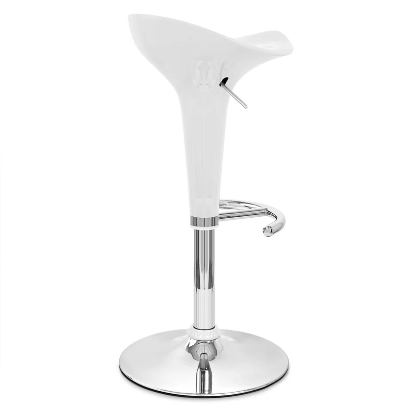Chaise de Bar ABS Chrome - Gloss Coco Blanc
