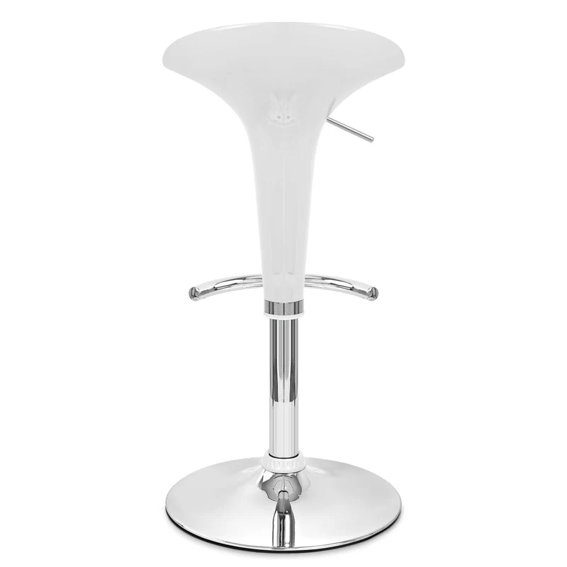 Chaise de Bar ABS Chrome - Gloss Coco Blanc