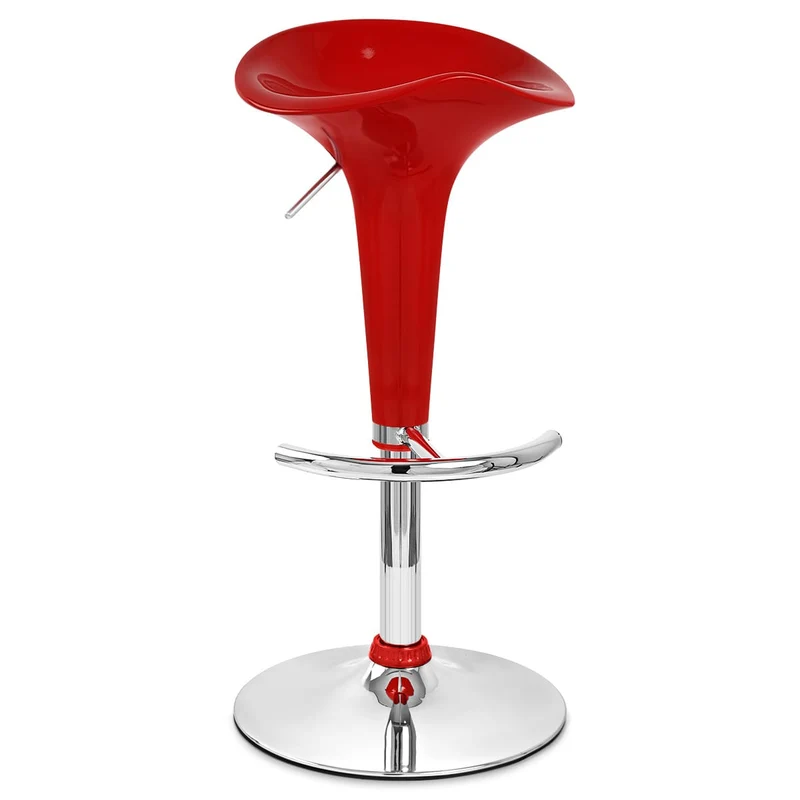 Chaise de Bar ABS Chrome - Gloss Coco Rouge