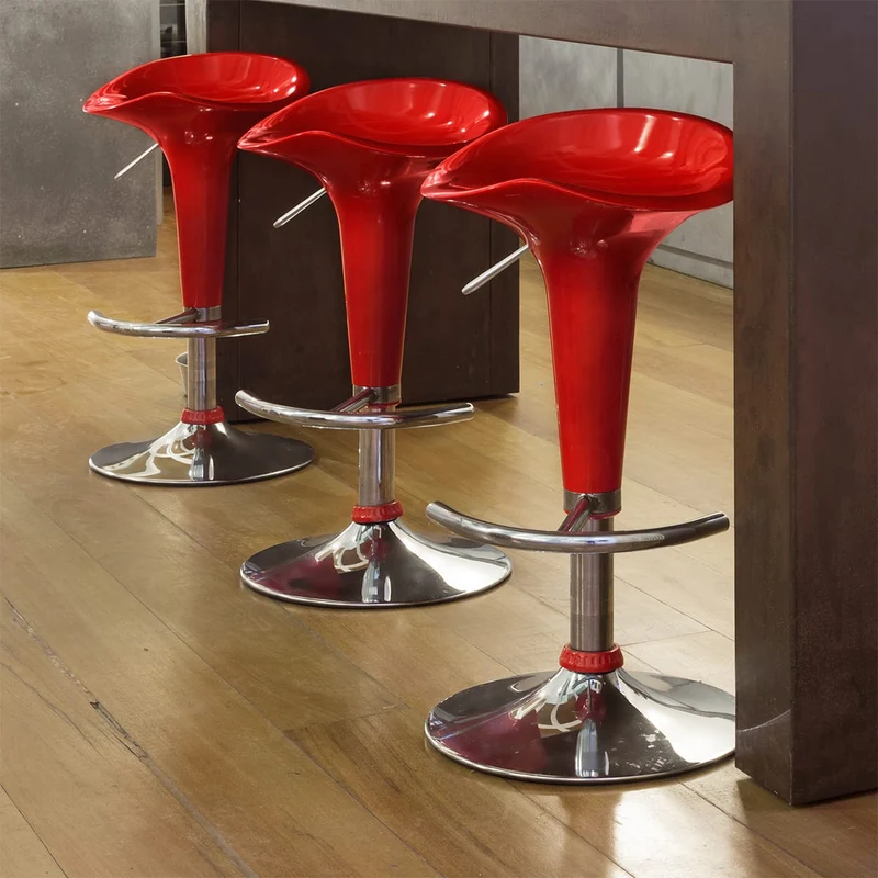 Chaise de Bar ABS Chrome - Gloss Coco Rouge