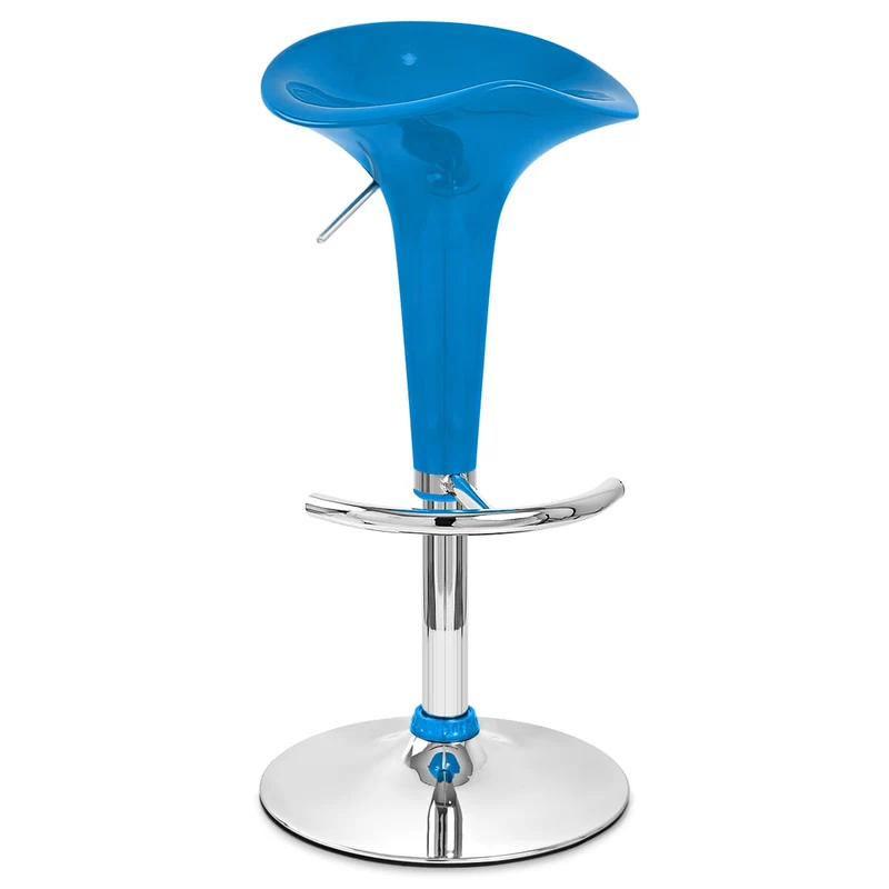 Chaise de Bar ABS Chrome - Gloss Coco Bleu