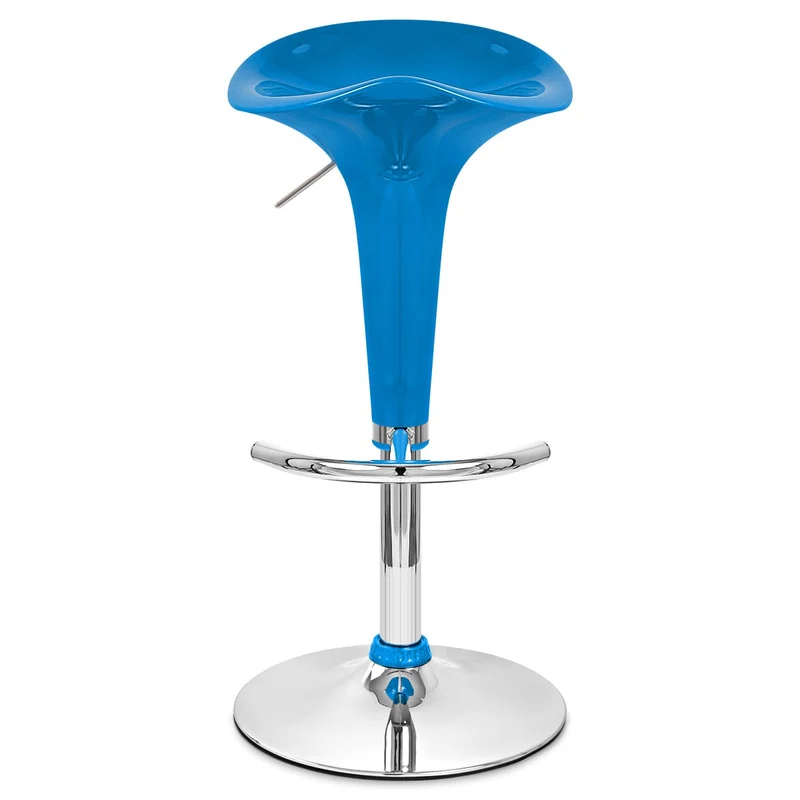 Chaise de Bar ABS Chrome - Gloss Coco Bleu