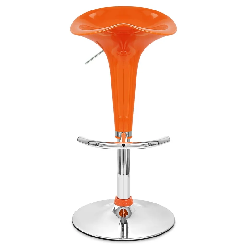 Chaise de Bar ABS Chrome - Gloss Coco Orange