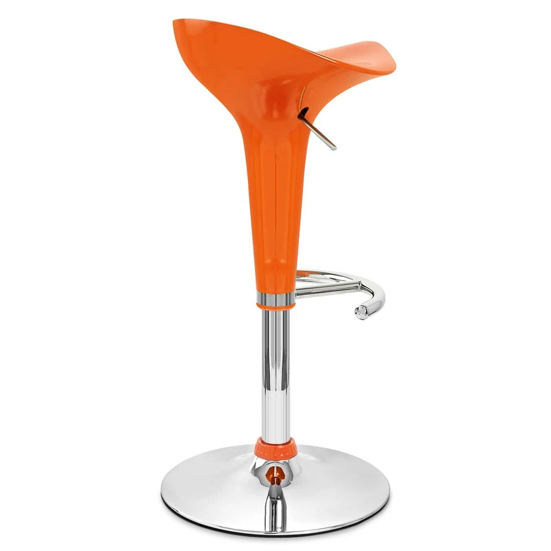 Chaise de Bar ABS Chrome - Gloss Coco Orange