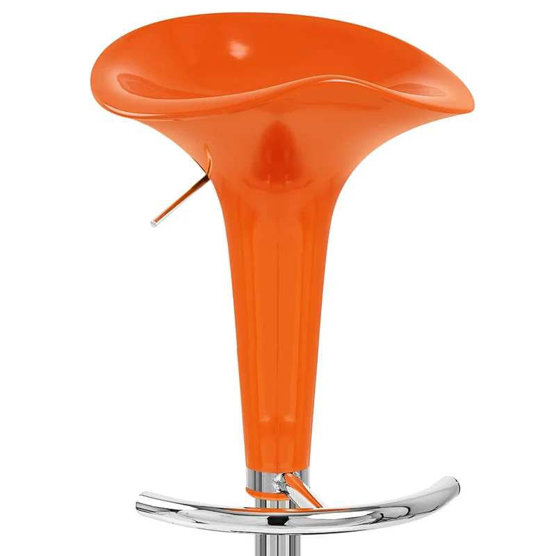 Chaise de Bar ABS Chrome - Gloss Coco Orange