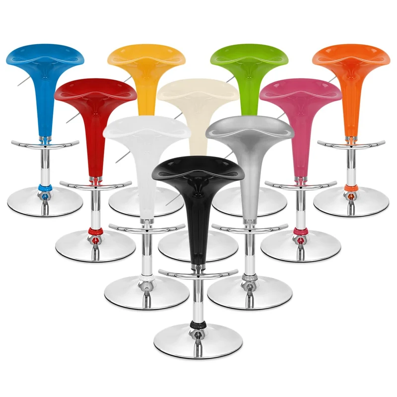 Chaise de Bar ABS Chrome - Gloss Coco Noir