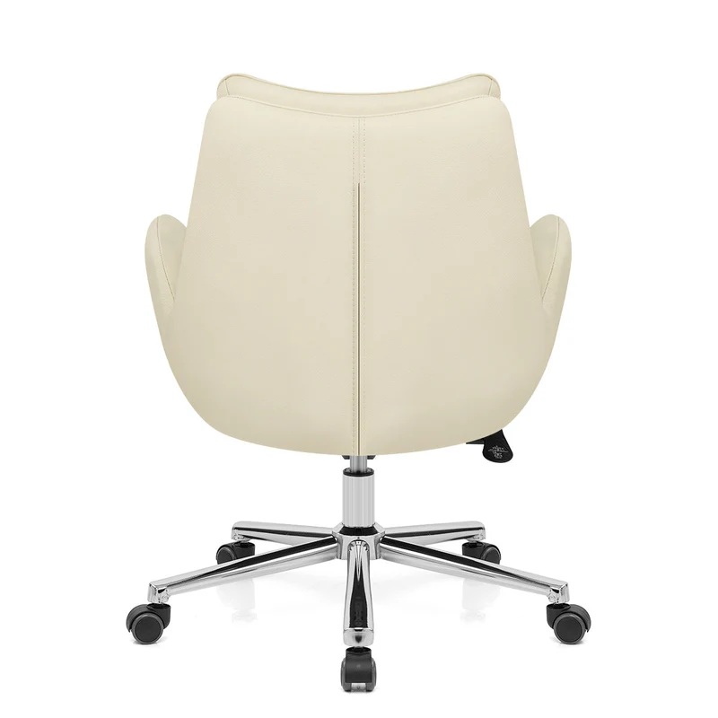 Chaise de Bureau Cuir Éco - Seville Crème