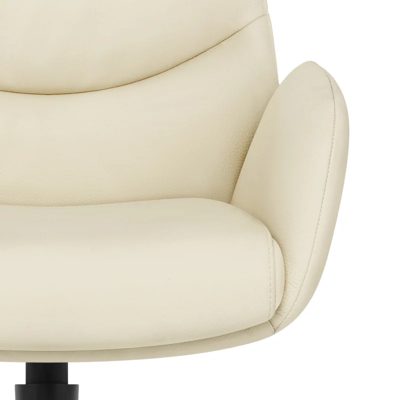 Chaise de Bureau Cuir Éco - Seville Crème