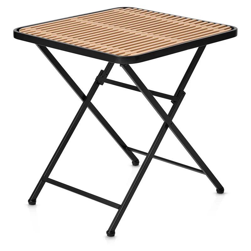 Table de Jardin Pliante Résine Métal - Vanta Noir