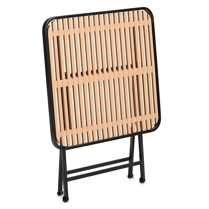 Table de Jardin Pliante Résine Métal - Vanta Noir