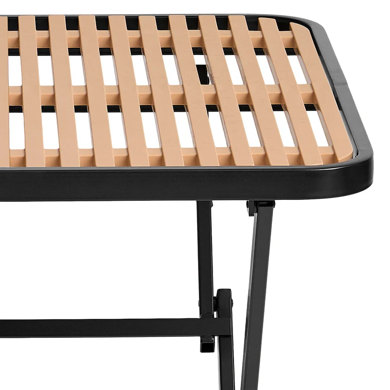 Table de Jardin Pliante Résine Métal - Vanta Noir