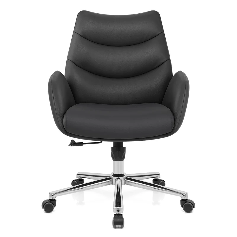 Chaise de Bureau Cuir Éco - Seville Noir