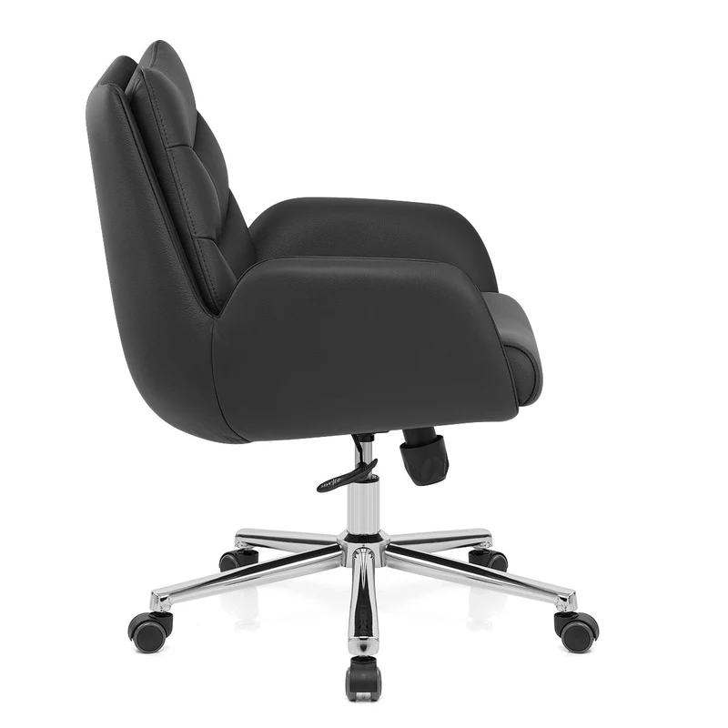 Chaise de Bureau Cuir Éco - Seville Noir