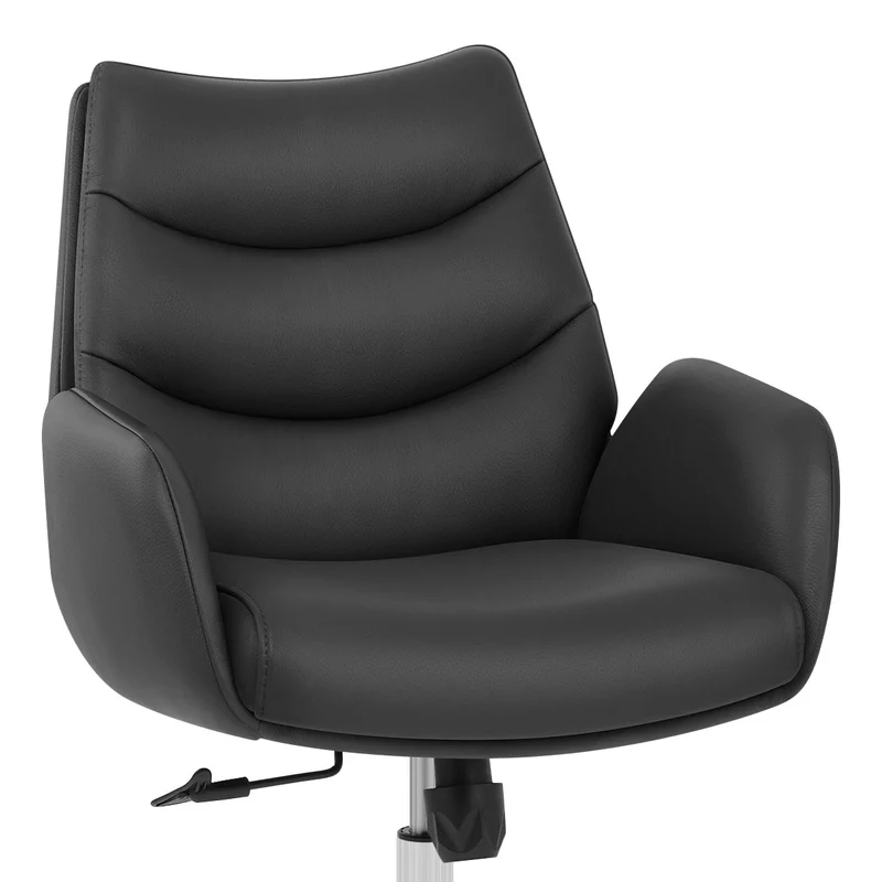 Chaise de Bureau Cuir Éco - Seville Noir