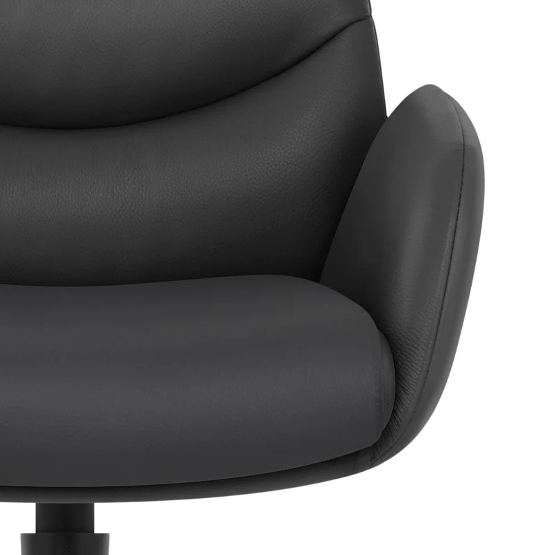 Chaise de Bureau Cuir Éco - Seville Noir