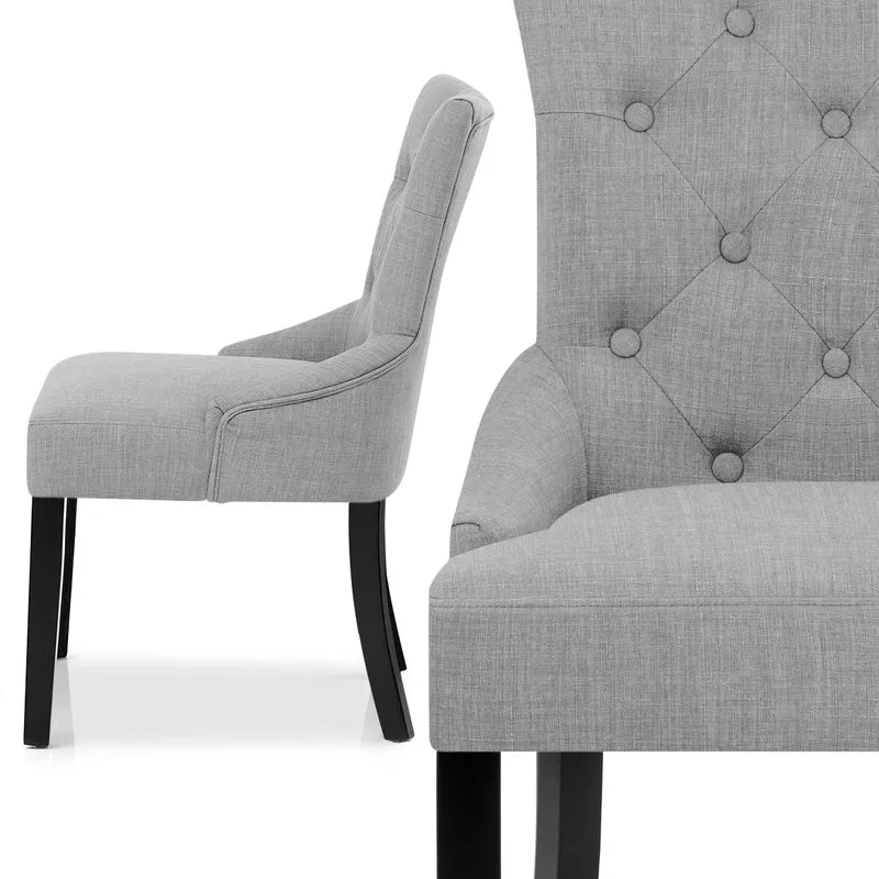 Chaise Bois Tissu - Verdi Gris Clair
