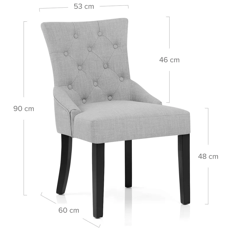Chaise Bois Tissu - Verdi Gris Clair