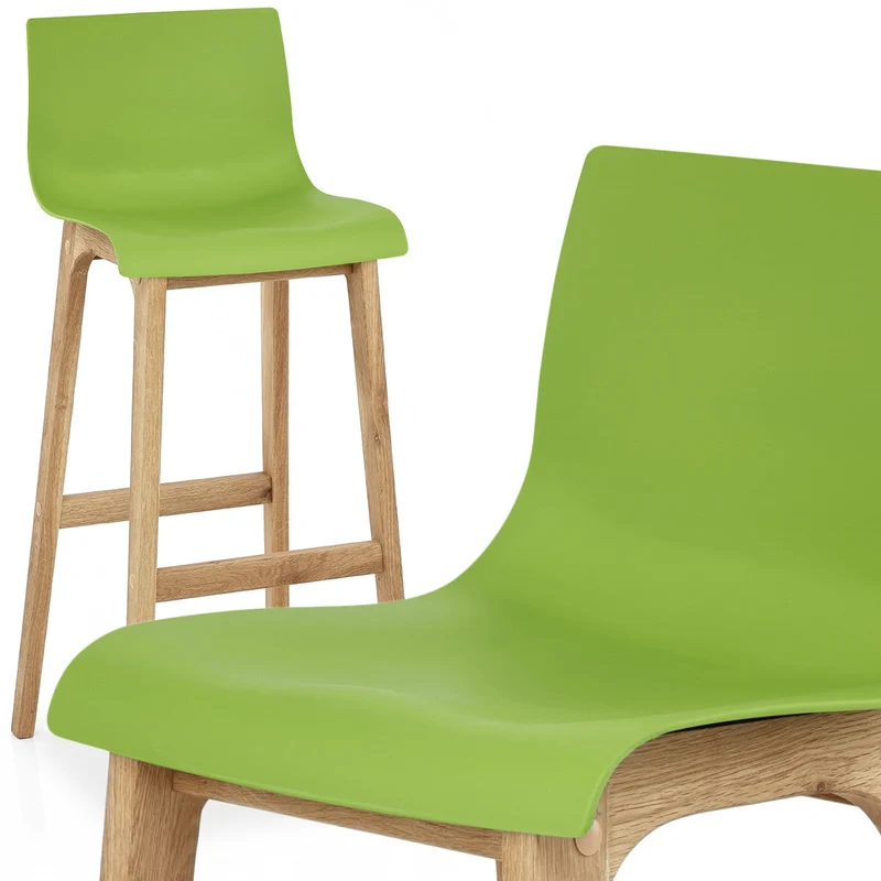 Tabouret de Bar Résine Bois - High Drift Vert