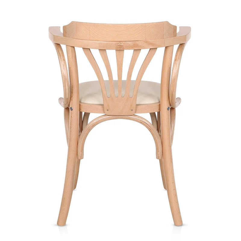 Chaise Cannage Cuir Véritable - Jules Crème