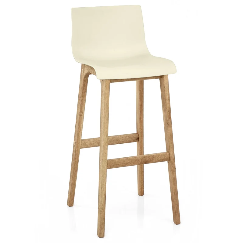 Tabouret de Bar Résine Bois - High Drift Crème