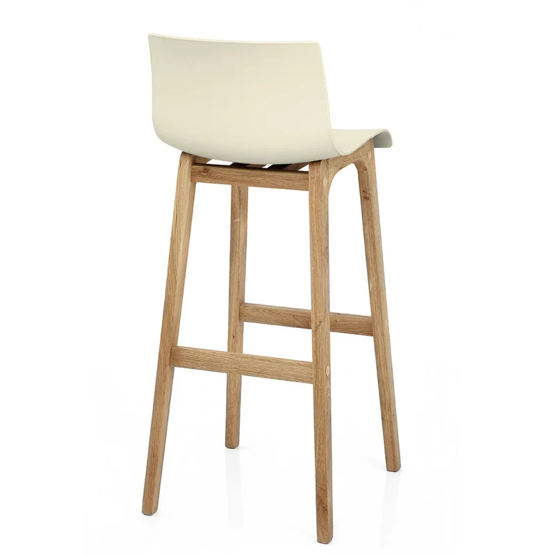 Tabouret de Bar Résine Bois - High Drift Crème