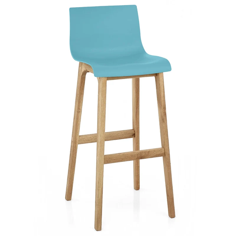 Tabouret de Bar Résine Bois - High Drift Bleu
