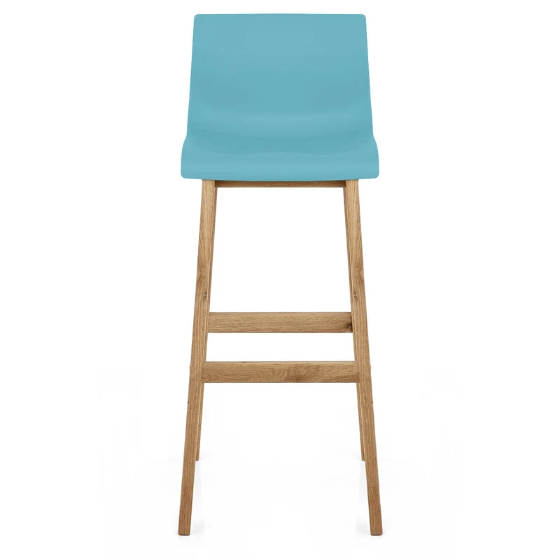 Tabouret de Bar Résine Bois - High Drift Bleu