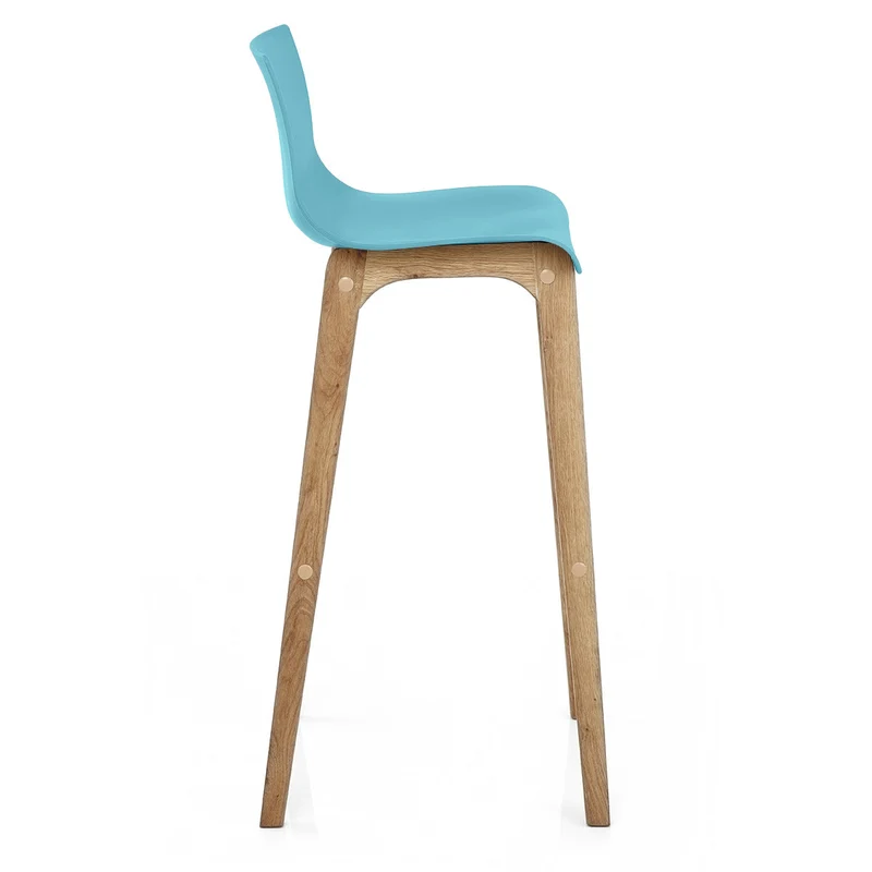 Tabouret de Bar Résine Bois - High Drift Bleu