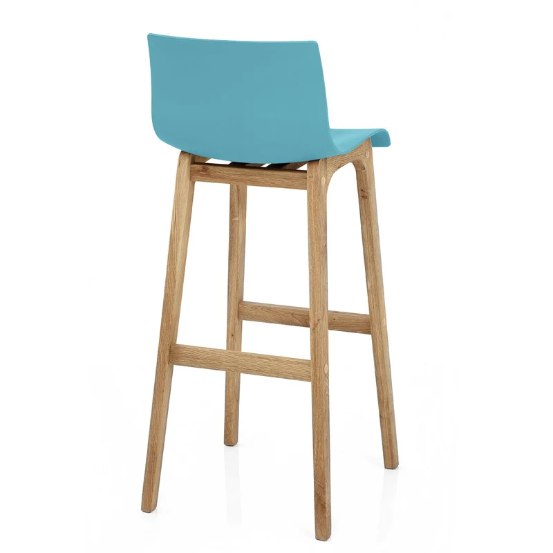Tabouret de Bar Résine Bois - High Drift Bleu