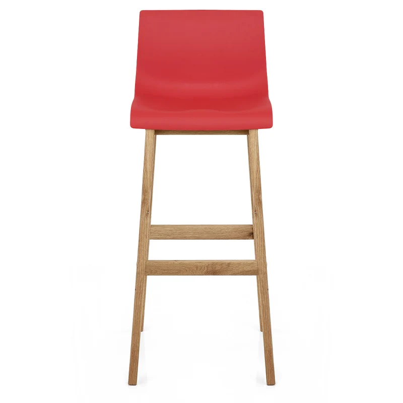 Tabouret de Bar Résine Bois - High Drift Rouge