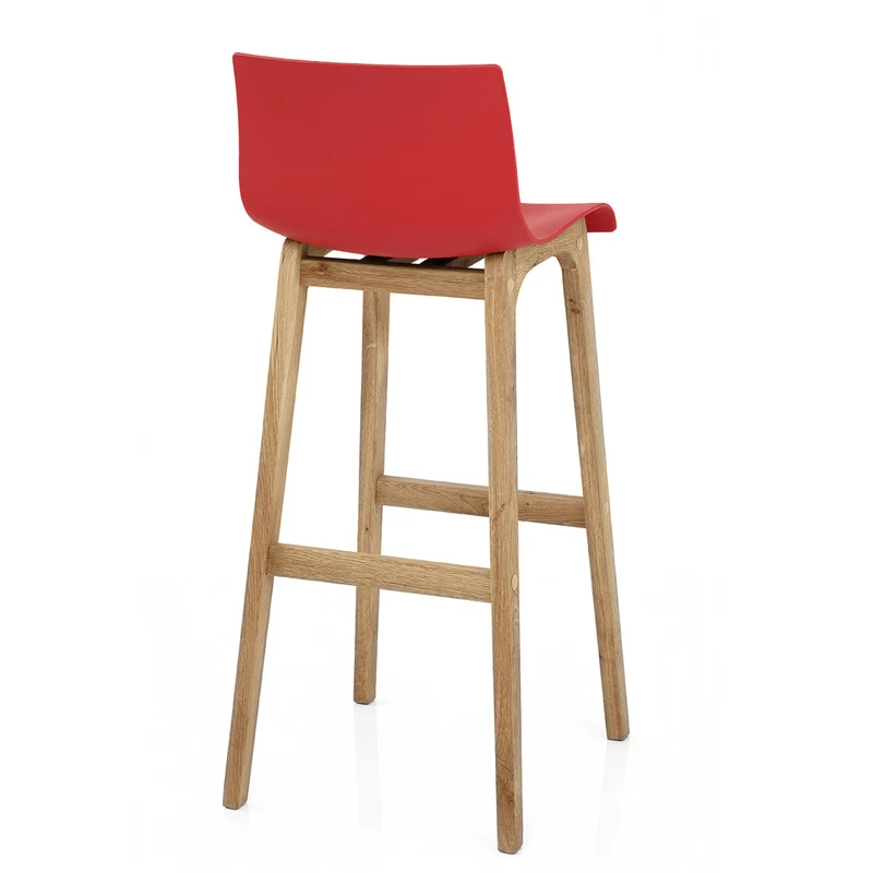 Tabouret de Bar Résine Bois - High Drift Rouge