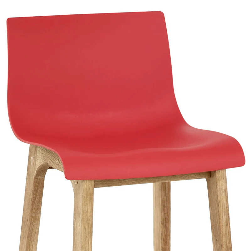 Tabouret de Bar Résine Bois - High Drift Rouge