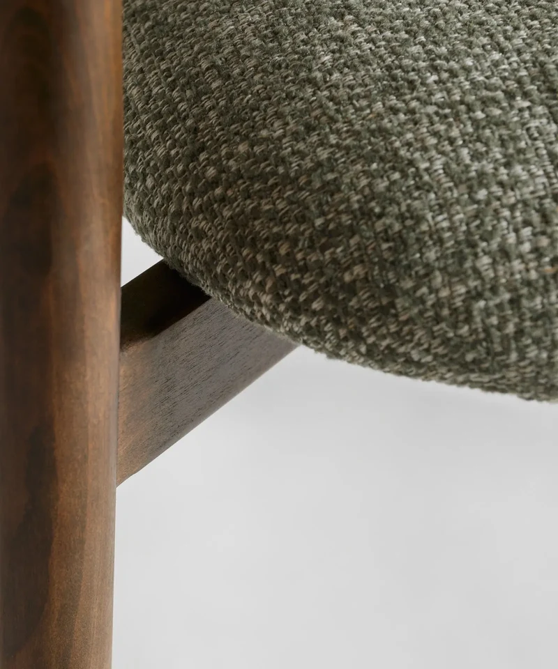 Silla de Comedor en Madera y Tapizada Dean (Color Edition)