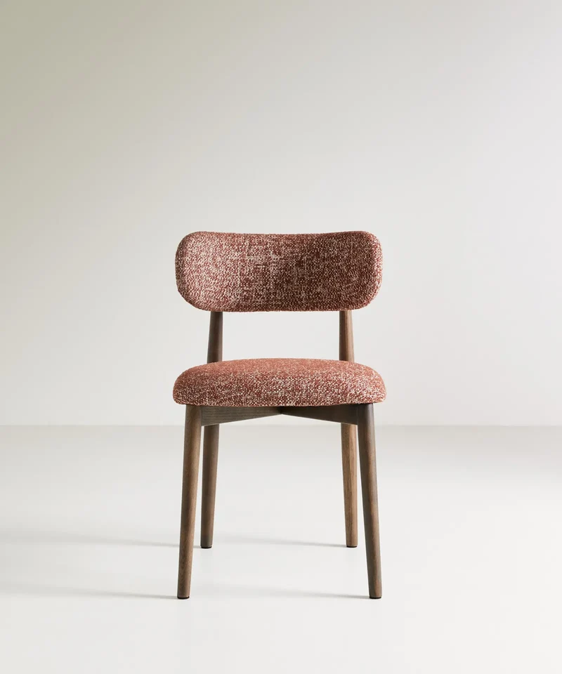 Silla de Comedor en Madera y Tapizada Dean (Color Edition)